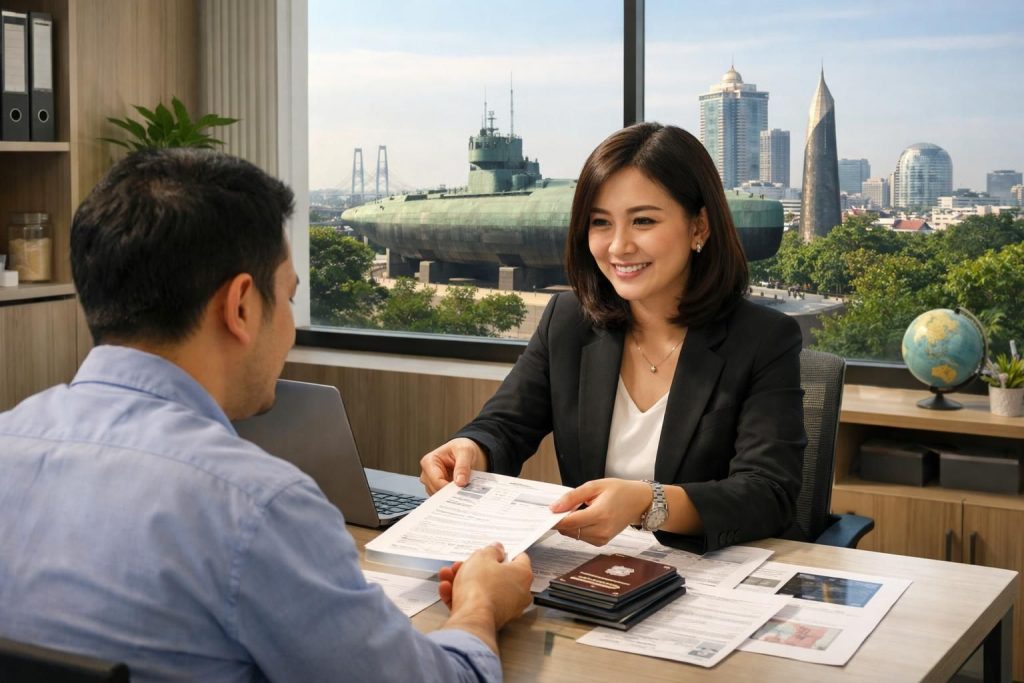 layanan pengurusan visa kerja indonesia terpercaya di surabaya, membantu proses aplikasi visa anda dengan cepat dan mudah.